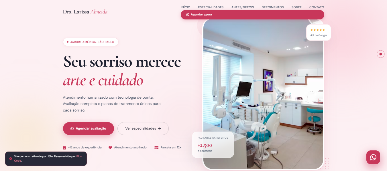 Landing Page Dentista